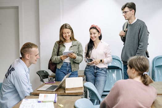 group of students collaborating on a project