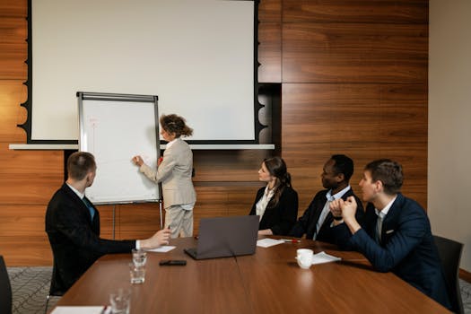 A person brainstorming business ideas on a whiteboard