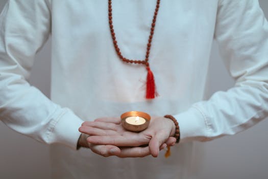 person practicing mindfulness in a quiet space