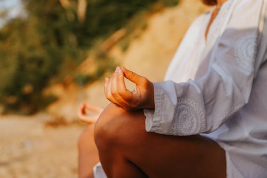 image of a person meditating