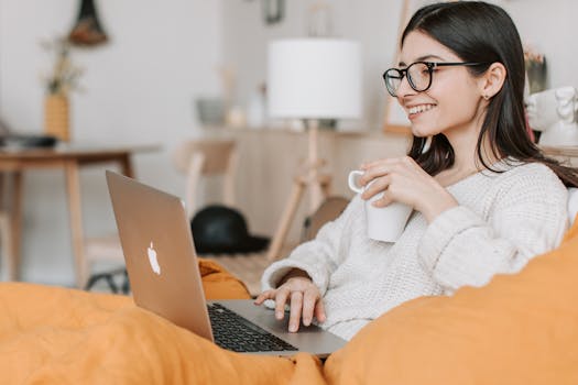 a freelancer working on a laptop