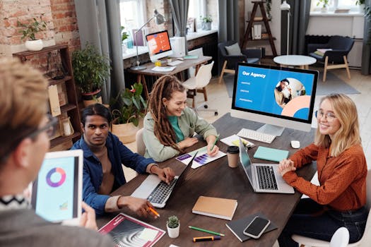 a group of people collaborating on a project