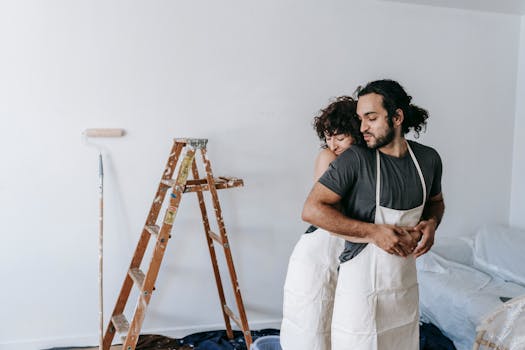 A family working together on a project