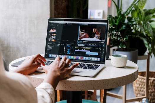 a successful freelancer working from a cafe